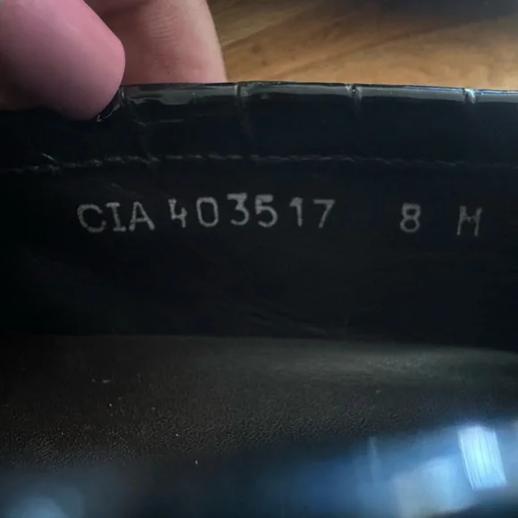 Stuart Weitzman Black Patent | Loafers with Silver Buckle| Size 8M - Picture 6 of 8